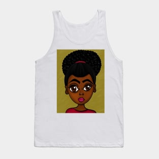 Cute art black anime style digital art Tank Top